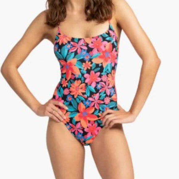 Roxy Floral Fiesta Beach Classic One-Piece Swimsuit - SZ XL - NWT - Picture 1 of 9
